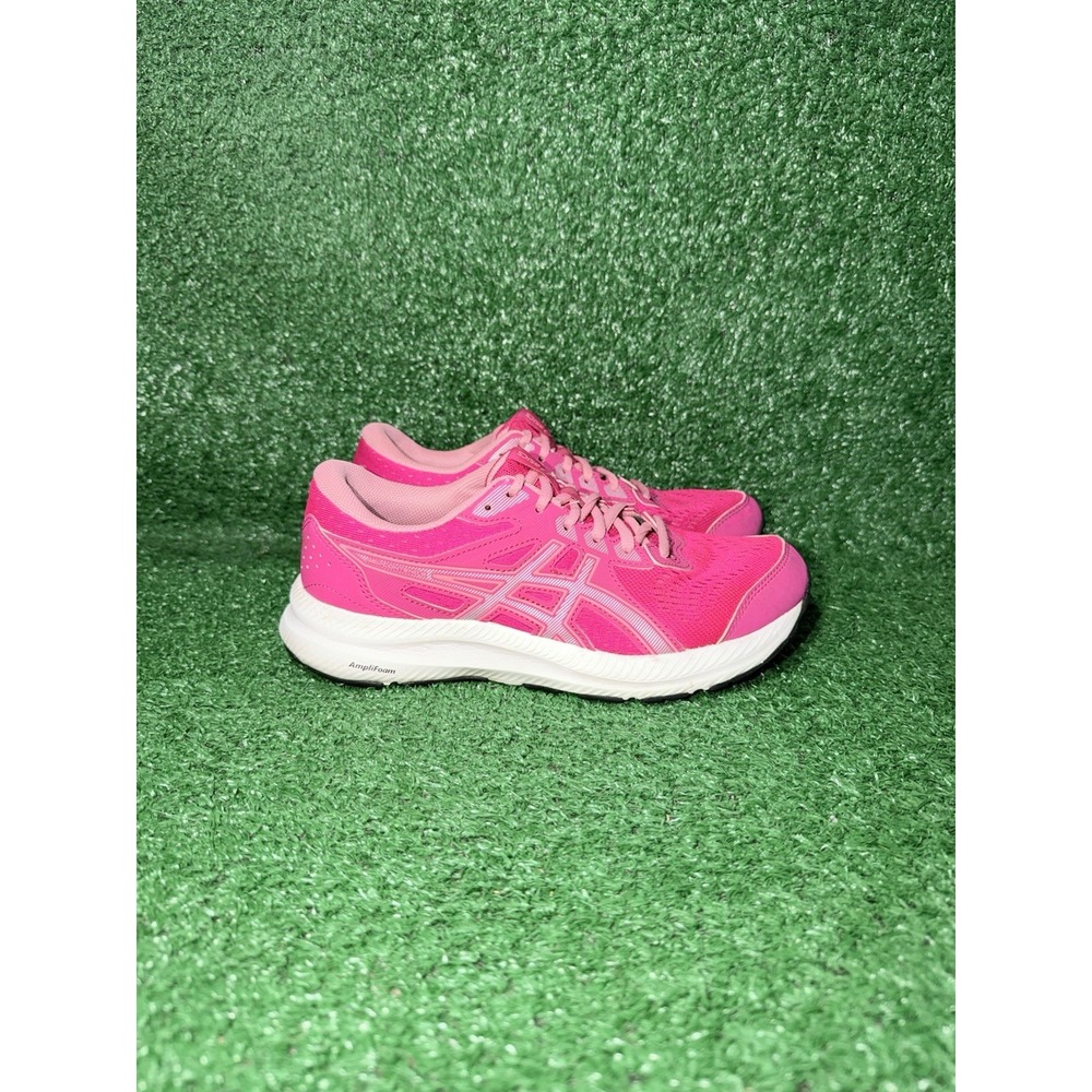 ASICS Gel Contend 8 Womens Size 7 Pink White Running Shoes Athletic Gym Sneakers